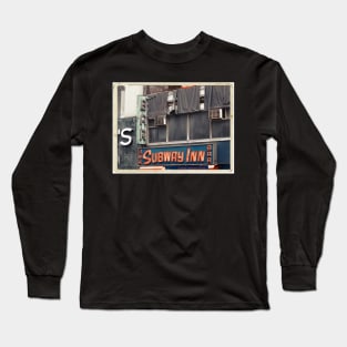 Subway Inn Bar neon sign in Manhattan, NYC - Kodachrome Postcards Long Sleeve T-Shirt